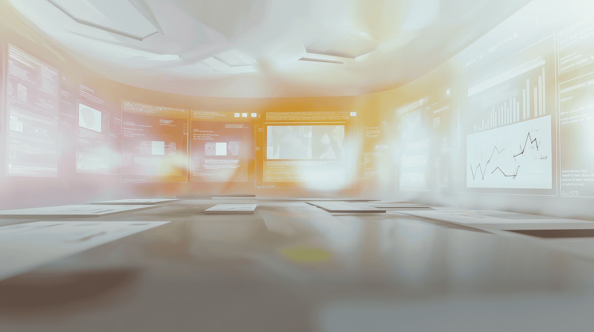 a computer screen with a yellow and orange background.