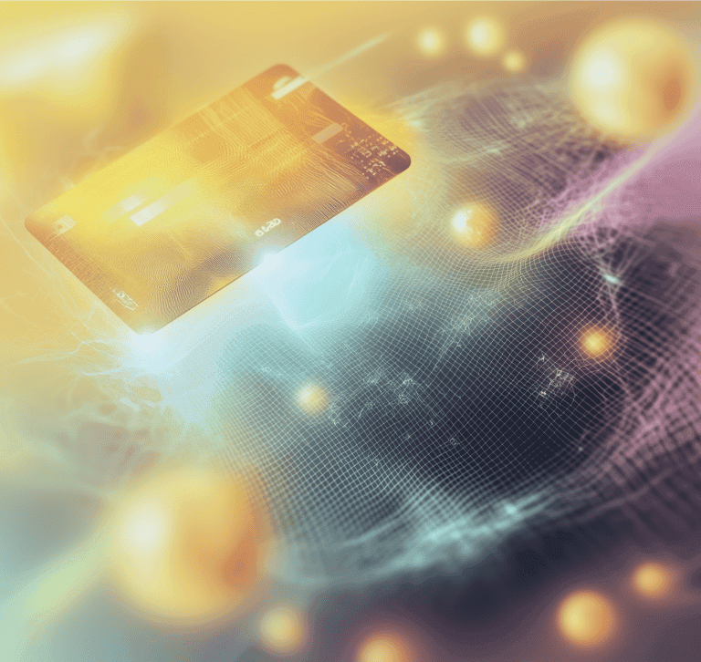 a blurry image of a card.