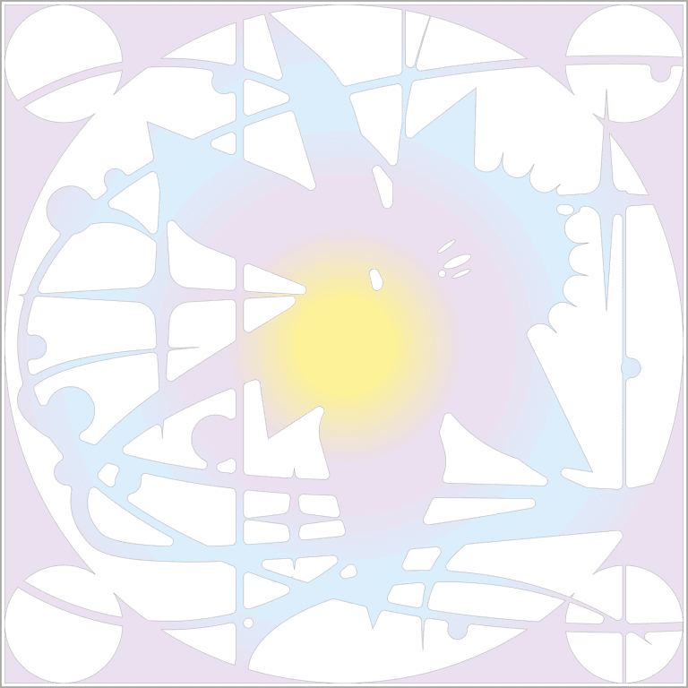 Narcissus_2 1 - Teamvoy a flower in a circle with a sun in the center.