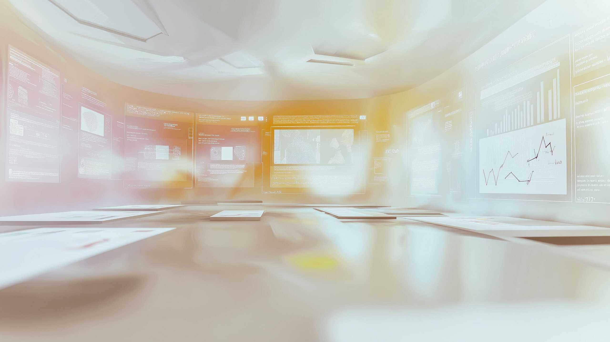 a computer screen with a yellow and orange background.