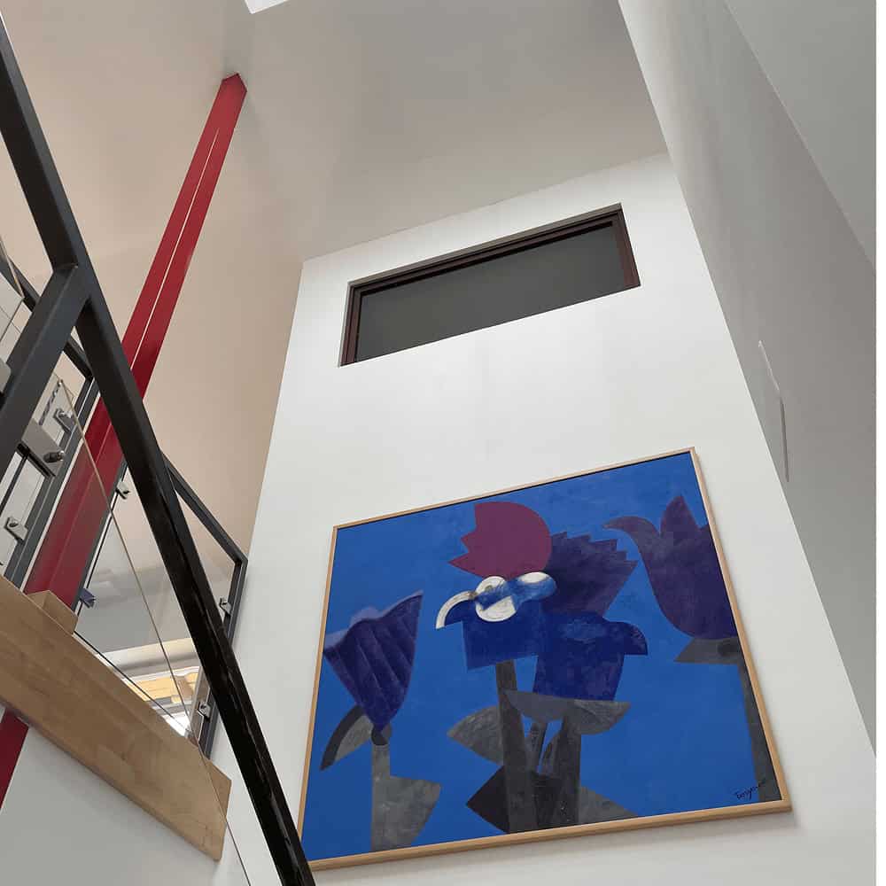huge artwork on the wall