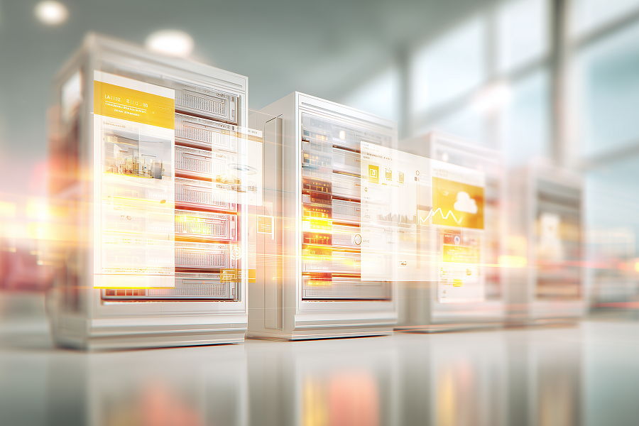 the abstract image of data that migrates from server to server