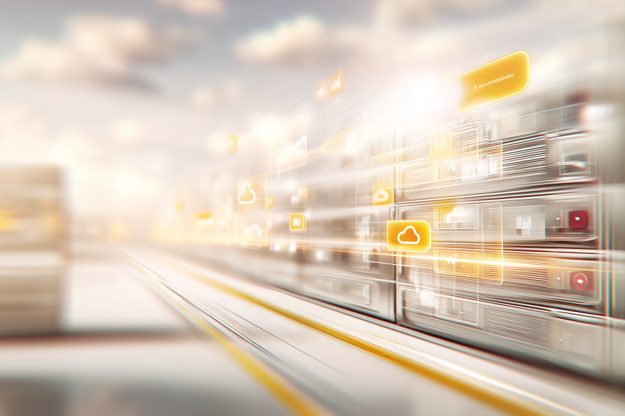 the abstract image of data that migrates