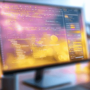 screen with code