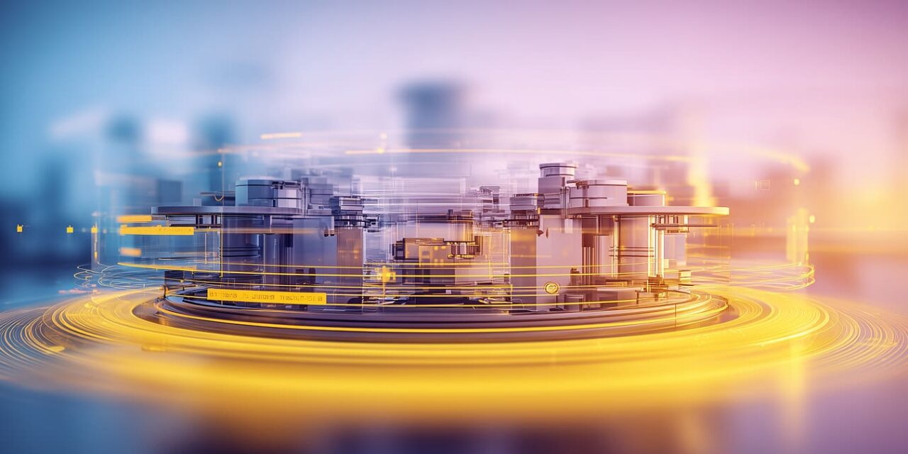 Visual metaphor of controlled modernization in a complex legacy system. A large, stable core system with small, precise modules being upgraded one-by-one, each change isolated, measured, and contained. Clear contrast between chaotic full-system change and controlled incremental progress. Structured layers, flow boundaries, and visible safety zones around each modification. No people, no text, no logos. Serious enterprise technology tone.