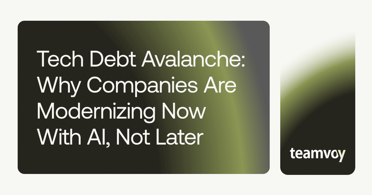 tech debt avalanche why companies are modernizing now with al not later