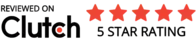brand logo with a black wordmark and a row of red star-like shapes above.