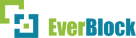 everblock logo: green and blue interlocking blocks icon beside the company name in matching colors edge-to-edge styling.
