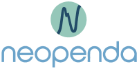 neopenda logo: teal circle with a blue waveform and the word neopenda in blue lowercase letters.