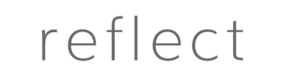 reflect logo: lowercase gray wordmark