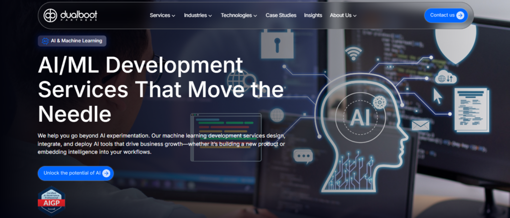 dualboot partners ai and machine learning development services designing, integrating, and deploying ai tools