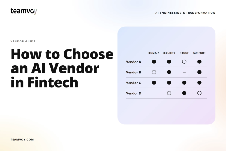How to Choose an AI Vendor for Fintech: A 2026 Decision Framework